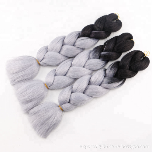 24inch soft Yaki afro kinky ultra jumbo braid hair bulk wholesale synthetic braids african expression braiding hair